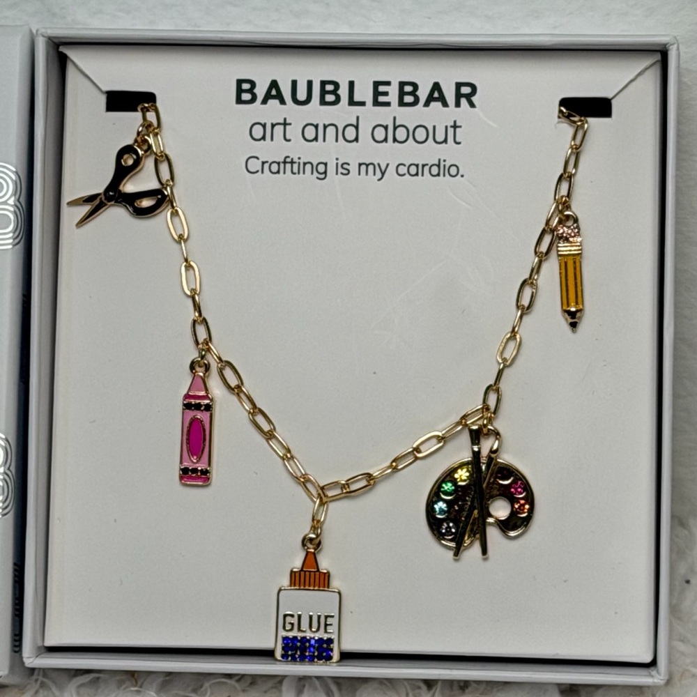 BaubleBar Gold Art Charm Necklace - Picture 3 of 5